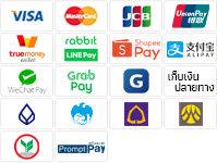 บัตรเครดิตทุกธนาคาร,Visa,MasterCard,ทรูมันนี่ วอลเล็ท,Alipay,WeChatPay,G-Wallet (เป๋าตังก์),Rabbit Line Pay,Shopee Pay,Grab Pay,พร้อมเพย์