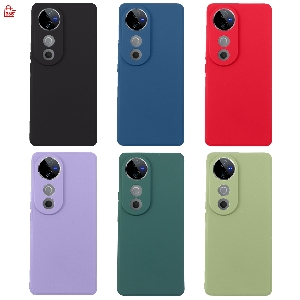 เคส สำหรับ Vivo V40 V40 Pro 5G เคสซิลิโคนนิ่ม สีพื้น กันกล้อง TPU บาง